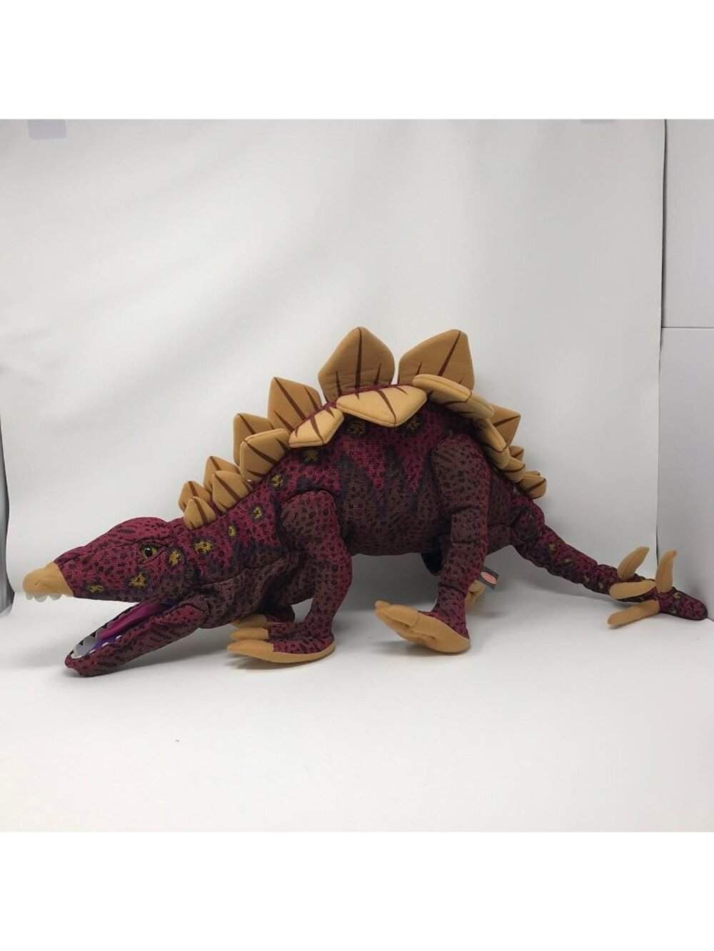 Large Melissa and Doug Stegosaurus Dinosaur Full Body Hand Puppet Plush 24"